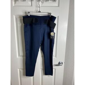 TOMMIE COPPER Women's Adjustable Back Support Ankle Leggings Blue NEW ~ Size 3XL